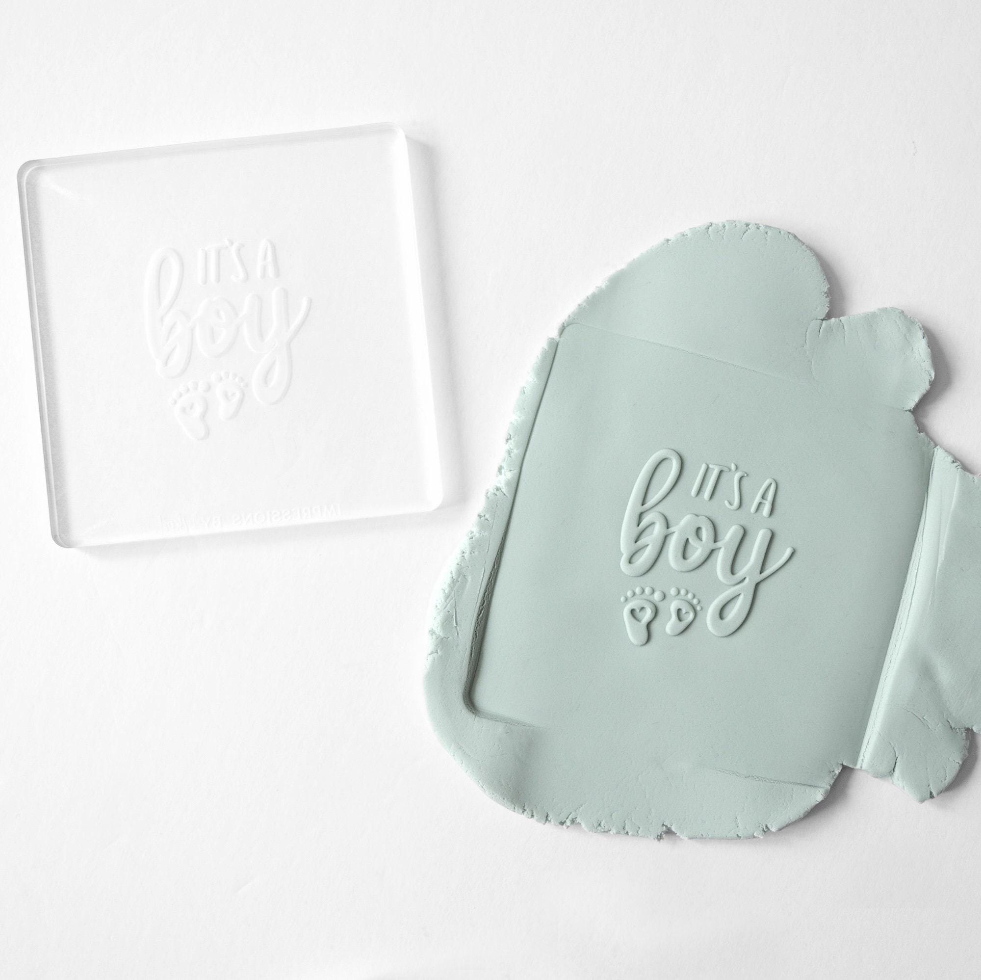 It's a Boy Acrylic Fondant Embosser With Cutter