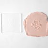 Best Teacher Ever Fondant Embosser Stamp and Optional Cutter