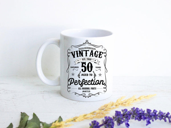 Aged to Perfection 50th Birthday - White Ceramic Mug