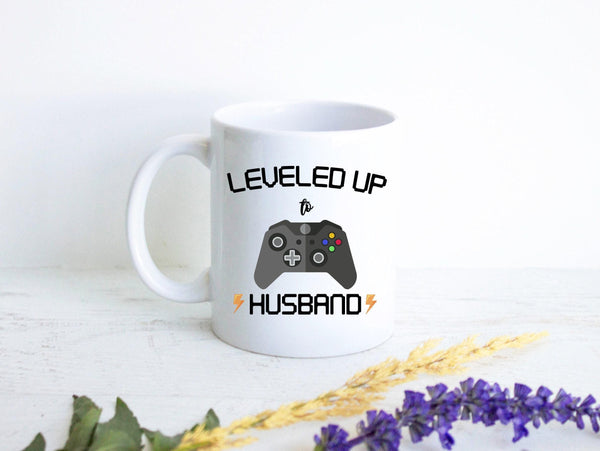 Leveled Up to Husband Nintendo - White Ceramic Mug