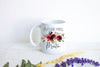 Future Mrs. Mug Burgundy Boho Floral Custom Name - White Ceramic Mug