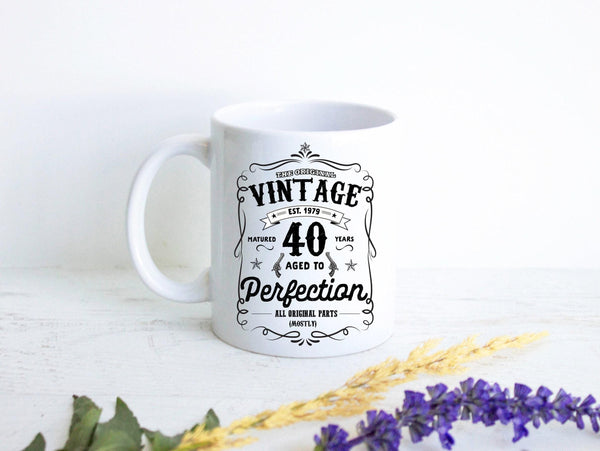 Aged to Perfection 40th Birthday - White Ceramic Mug