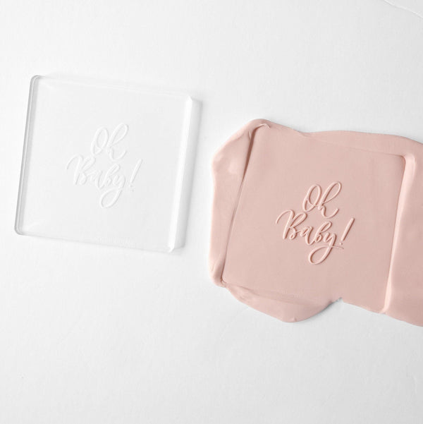 Oh Baby Acrylic Fondant Embosser With Cutter