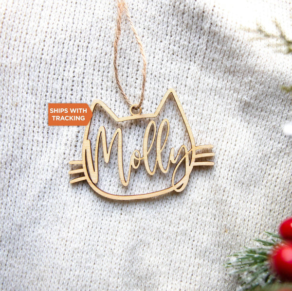 Personalized Cat Name Ornament