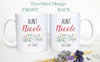 Wildflower Personalized Aunt Name - White Ceramic Mug