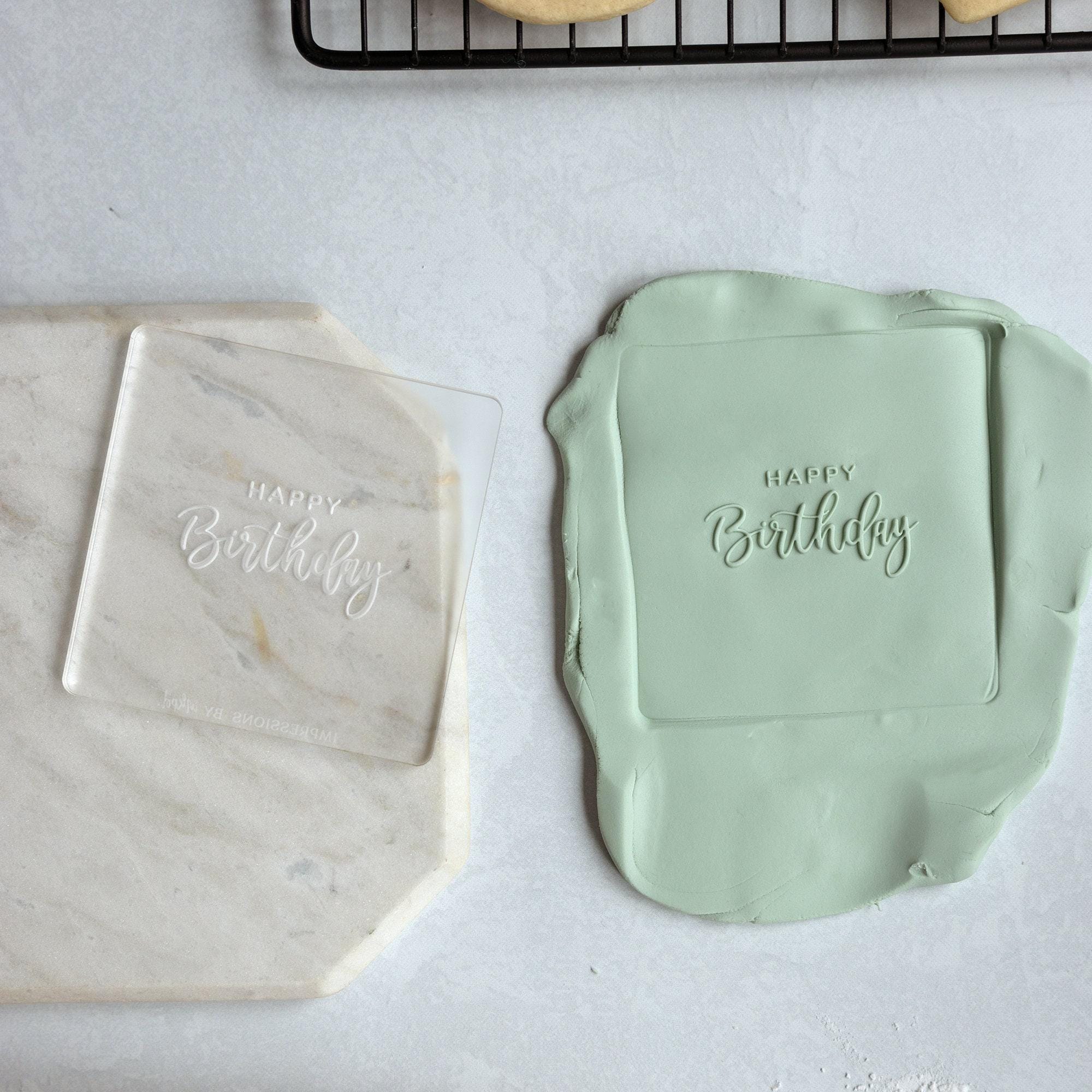 Happy Birthday Fondant Embosser Stamp