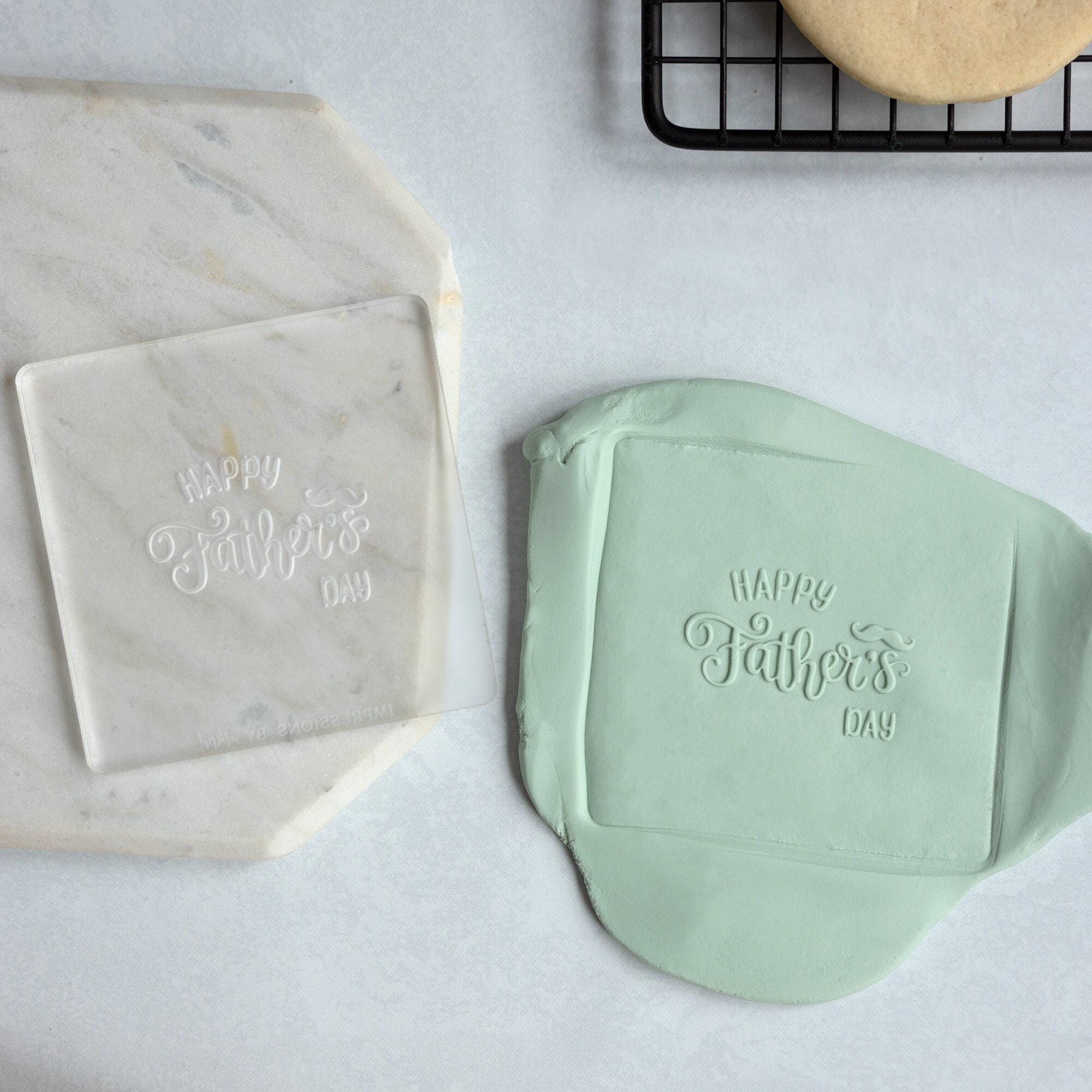 Happy Father's Day Fondant Embosser Stamp and Cutter