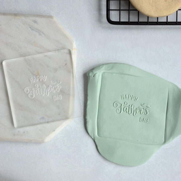 Happy Father's Day Fondant Embosser Stamp and Cutter