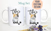 Personalized Tabby Cat Mom and Dad Individual or Mug Set #2- White Ceramic Custom Mug