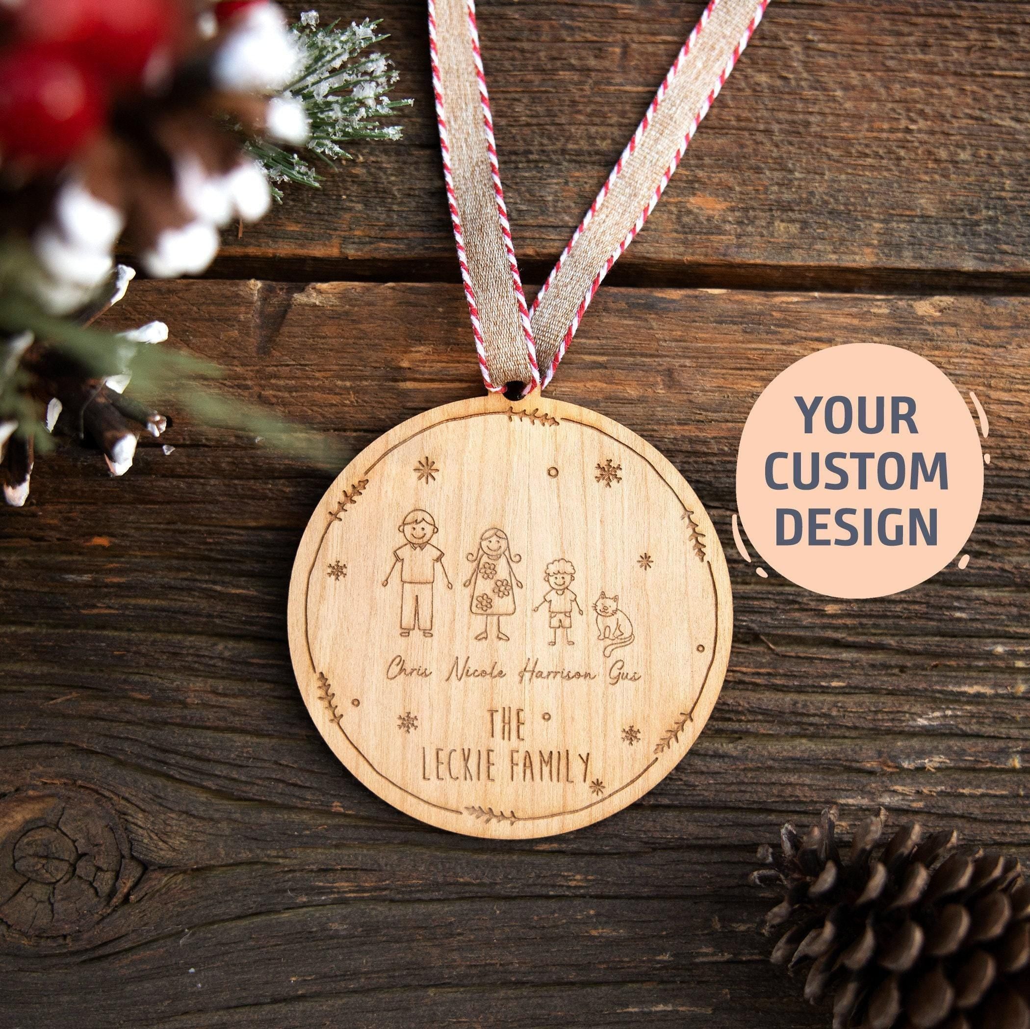 Custom Family Name Christmas Ornament