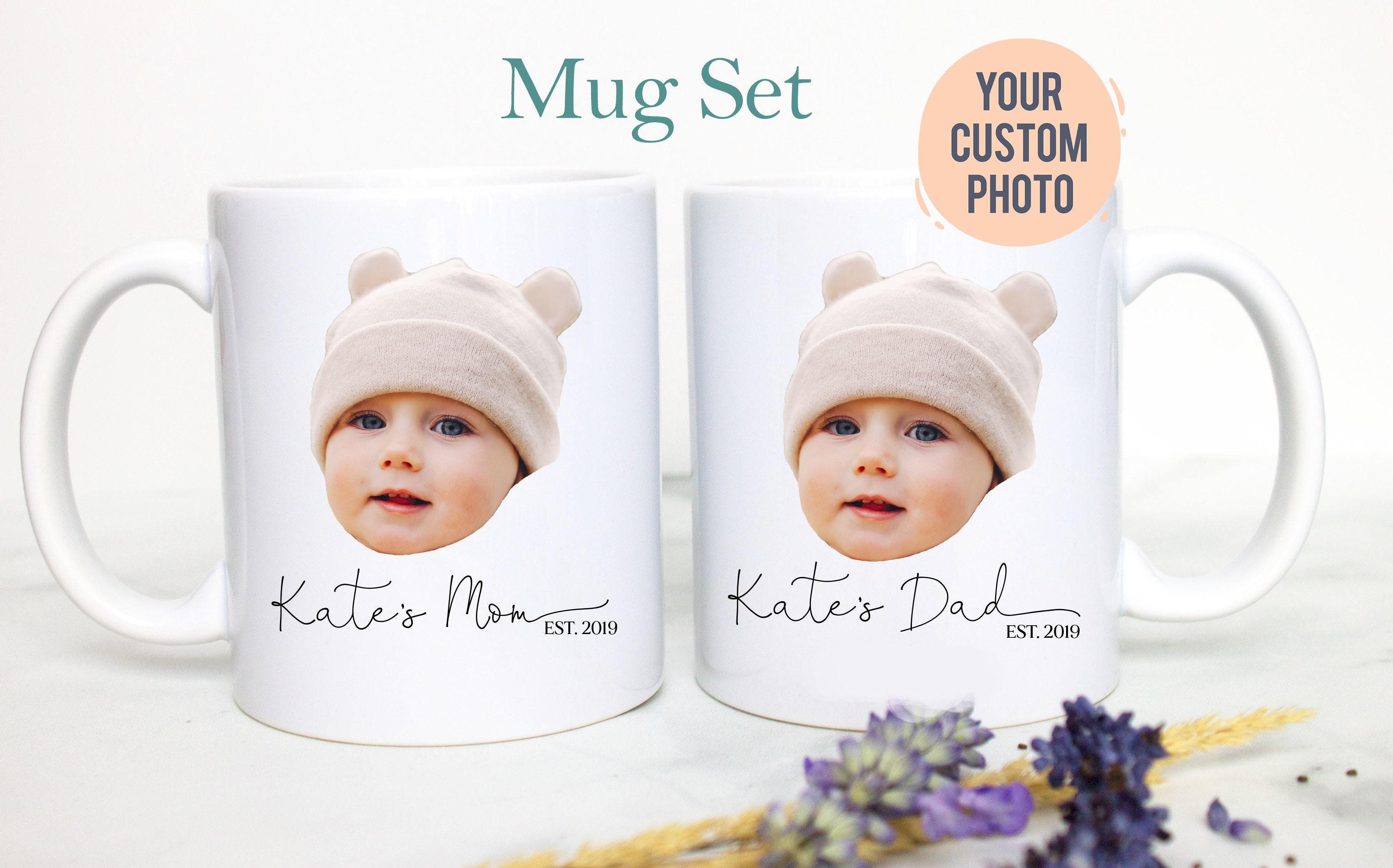 Custom Baby Face Photo Gift For Mom Dad Individual OR Mugset, Personalized Photo Mug, Christmas Gift, Parents Birthday, Baby Face Gift Mug