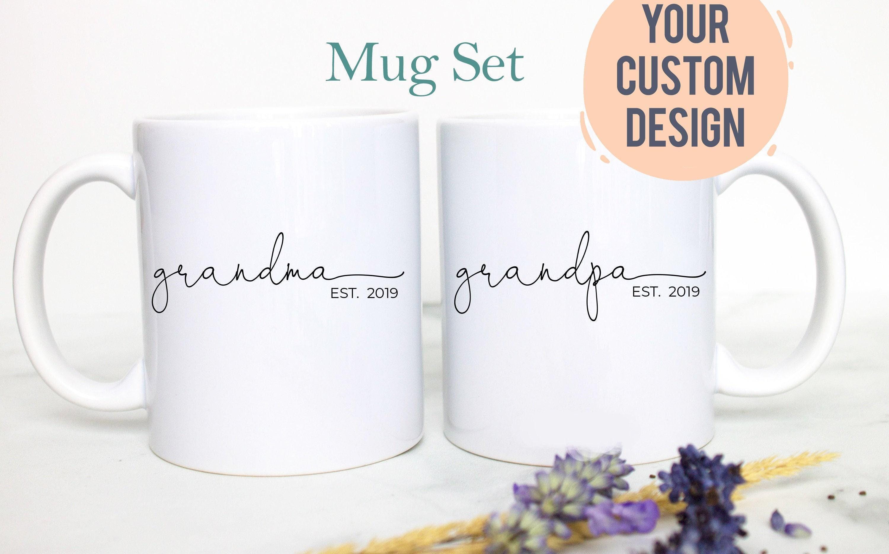 Grandpa and Grandma Individual or Mug Set - White Ceramic Mug