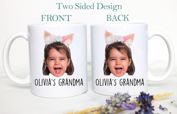 Custom Baby Face Photo Gift For Grandpa Grandma Individual OR Mugset, Personalized Photo Mug, Christmas Gift Grandma, Baby Face Gift Mug