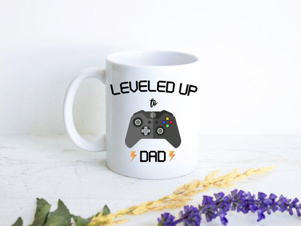 Leveled Up to Dad Nintendo - White Ceramic Mug