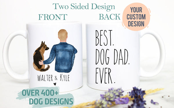 Custom Dog Dad Gift #2, Dog Mug, Dog Lover Owner Gift, Gift for Husband Him Men, Best Dog Dad, Father's Day, Gift for Dad, Christmas Gift