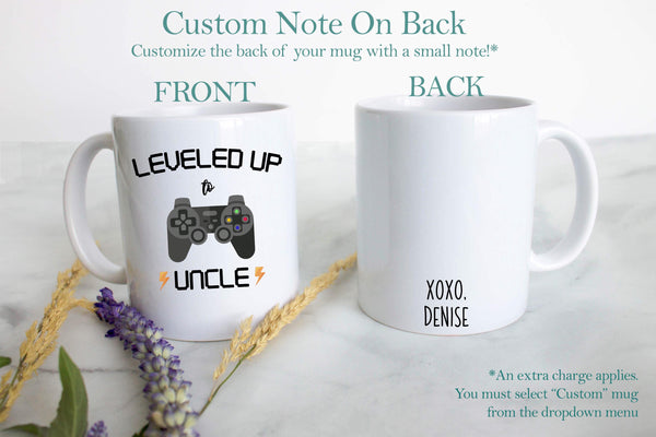Leveled Up to Uncle Playstation - White Ceramic Mug