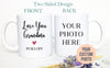 Love You Grandma Custom Photo - White Ceramic Mug