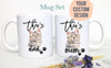 Personalized Persian Cat Mom and Dad Individual or Mug Set - White Ceramic Custom Mug