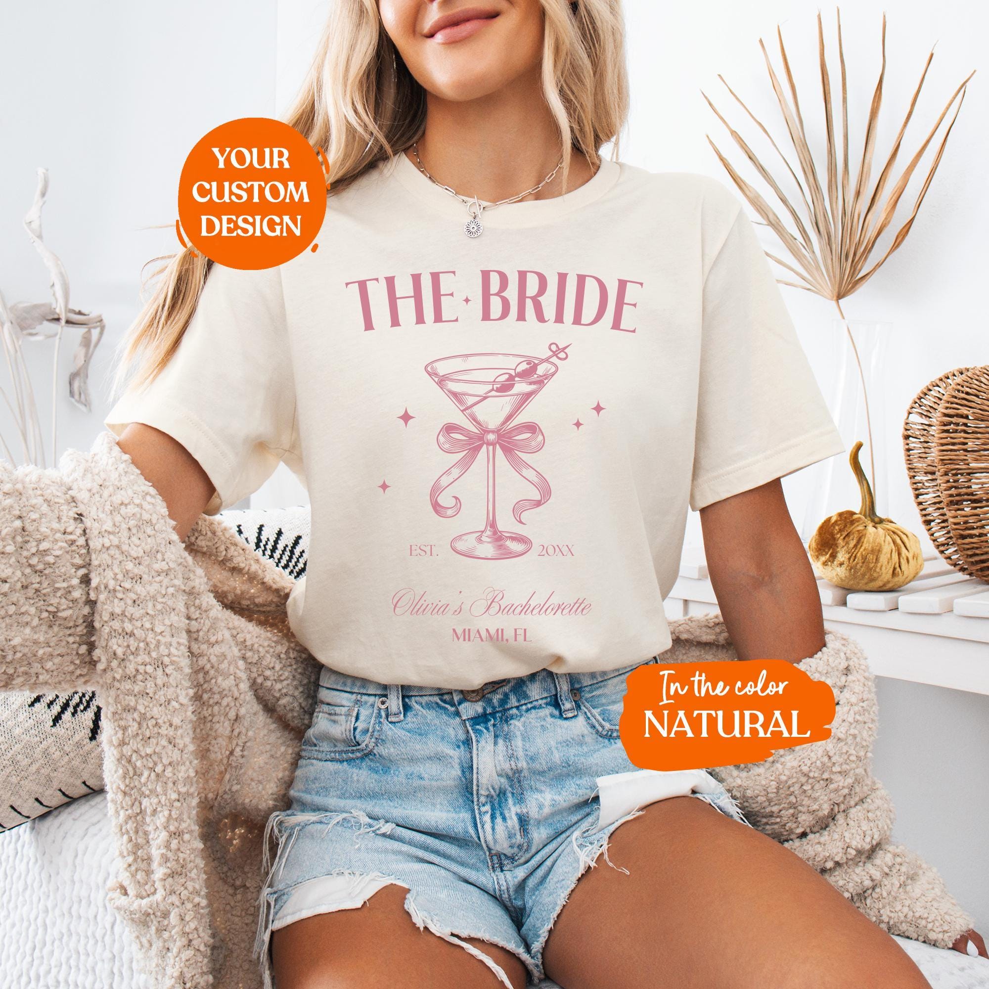Custom Bachelorette Party Shirt | The Bach Club The Bride Shirt, Personalized Bachelorette Shirt, Coquette Bachelorette,Bridal Party Shirt