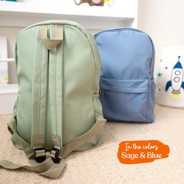 Personalized Kids Backpack: Laser Engraved Name Keychain, Nylon School Bag