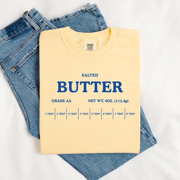 Salted Butter Sweatshirt or T Shirt | Stick of Butter Shirt, Gift For Baker, Baker Tee, Funny Baking Shirt, Butter Lover Shirt,Butter Shirt