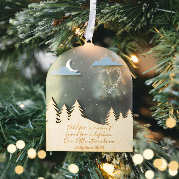 Baby Memorial Ornament 2025 | Personalized Miscarriage Keepsake, Infant Loss Remembrance Ornament, Stillbirth Sympathy, Christmas Keepsake