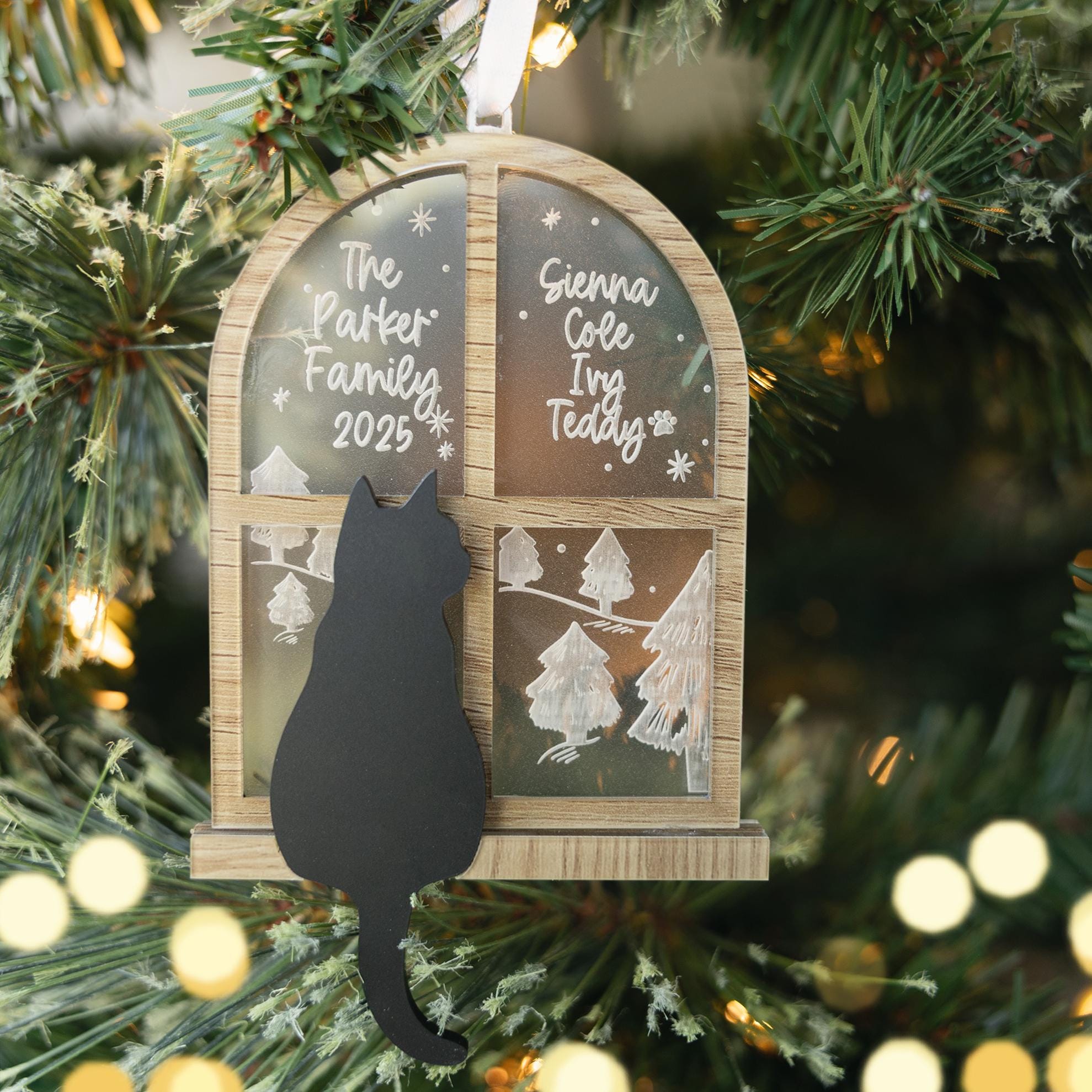 Personalized Family Ornament, Custom Family Name Christmas Ornament, Ornament with Names, Family Christmas Gift, Holiday Tree Keepsake