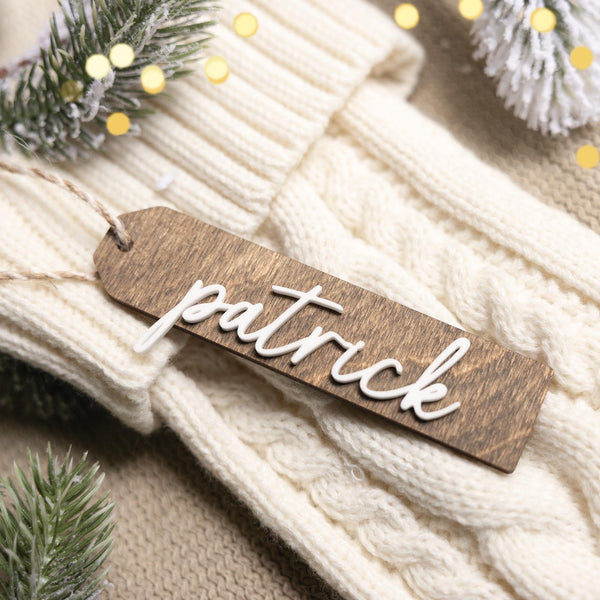 Personalized Name Christmas Stocking Tag 2025 | 3D Christmas Tree Stocking Tag, Custom Name Christmas Ornament, 3D Holiday Ornament,Tree