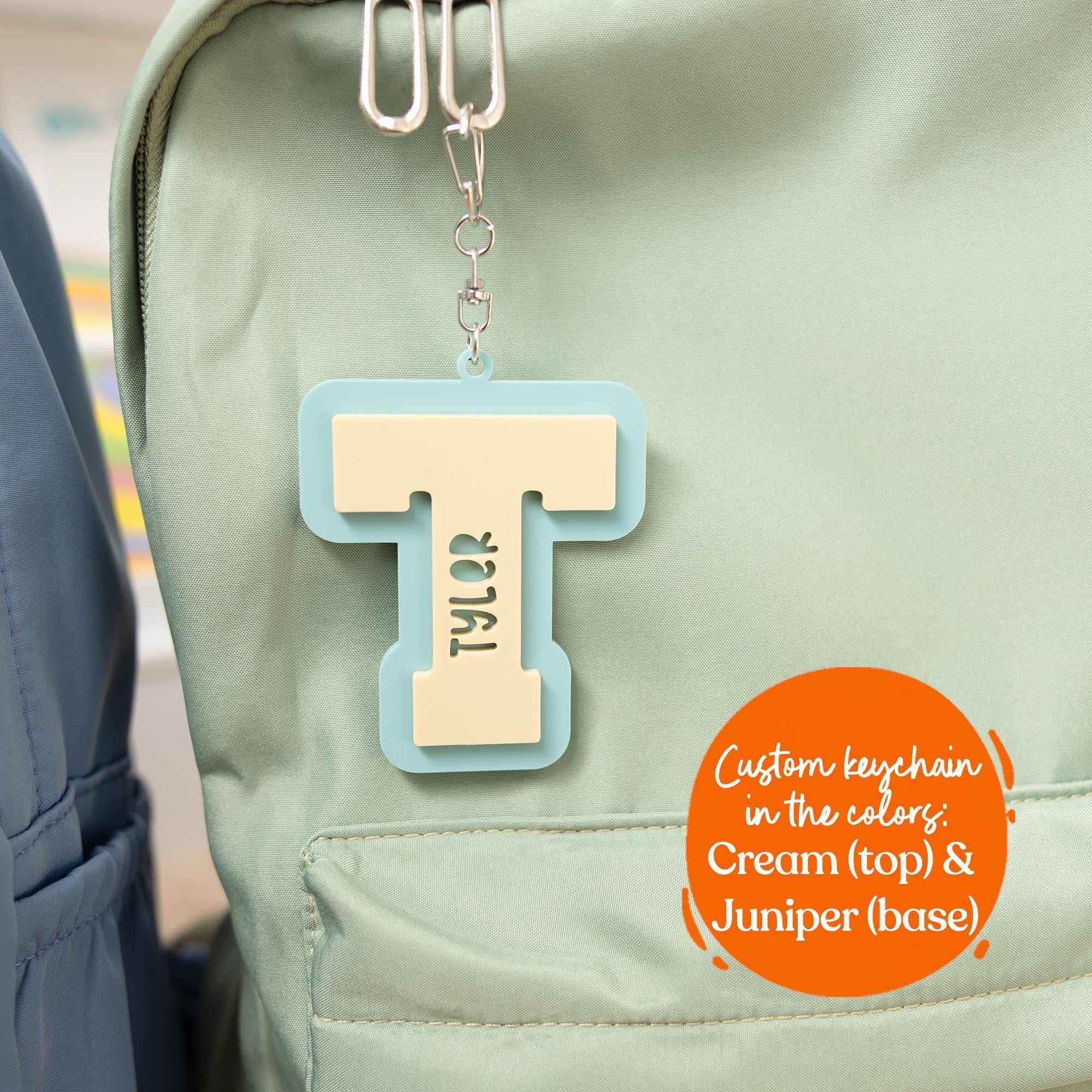 Personalized Backpack Name Tag, Kids Backpack Tag, Custom Name Keychain, Daycare Bag Tag, Lunch Box Tag, School Bag Charm