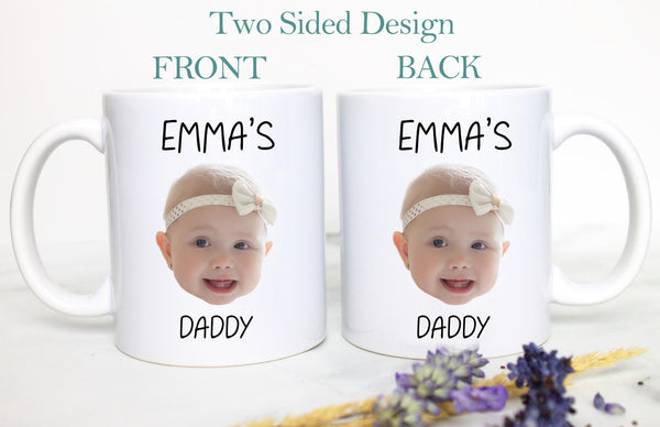 Custom Child Face Photo Gift For Mom Dad Individual OR Mugset, Personalized Photo Mug, Christmas Gift, Parents Birthday, Baby Face Gift Mug