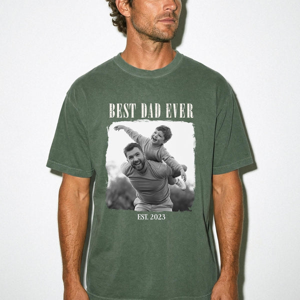 Custom Photo Dad Shirt, Personalized Dad Tee, Fathers Day Gift For Dad, Picture Shirt, Dad And Kids Photo Shirt