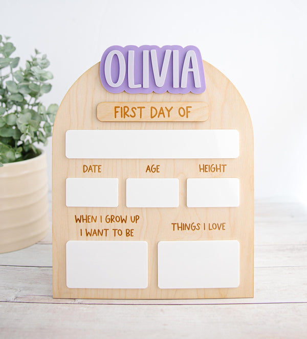 First & Last Day of School Sign
