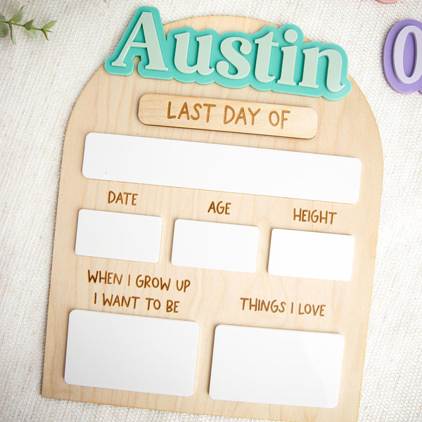 First & Last Day of School Sign