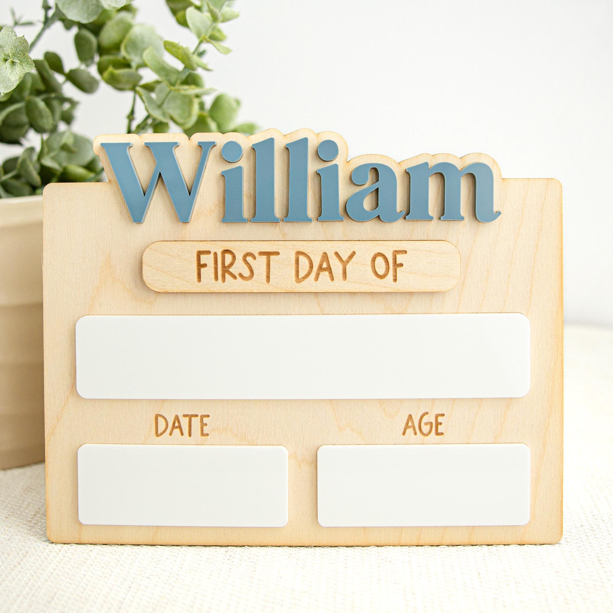 Personalized First & Last Day of School Sign